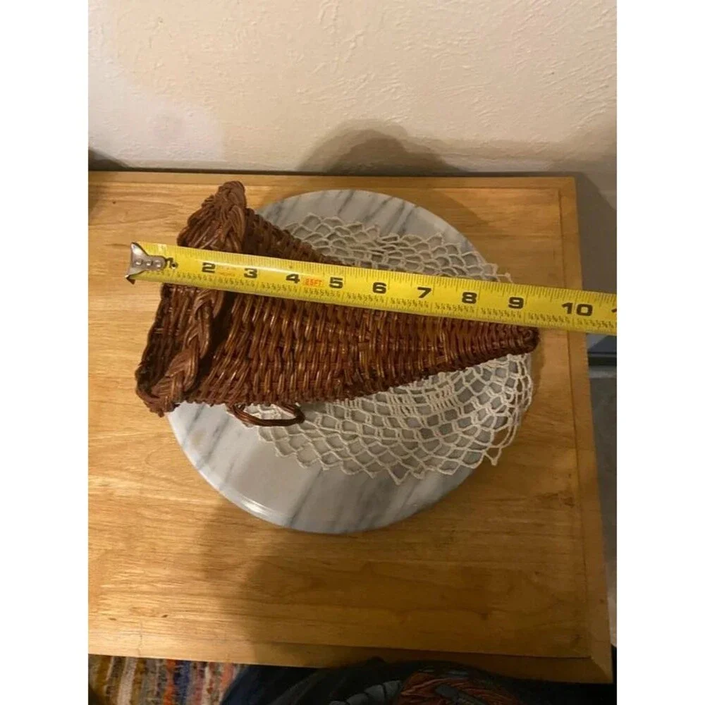 Brown Wicker Cornucopia/ Horn of Plenty